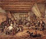 Feasting Peasants in a Tavern by Adriaen van Ostade